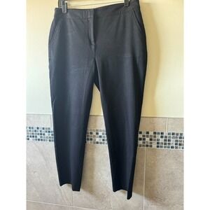 REISS Black Cotton Lycra Blend Tapered Leg Trousers SZ 8